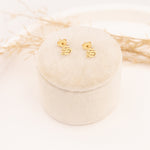 925 Sterling Silver Old English Initial Earringsa