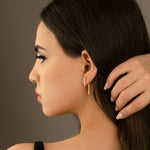 925 Sterling Silver Double Bar Ear Jacket Earrings