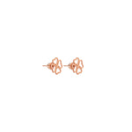 925 Sterling Silver Heart Four Leaf Clover Studs