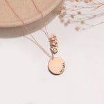 925 Sterling Silver Personalized Initial Disc Necklace