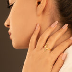 925 Sterling Silver Custom Stacking Open Name Ring