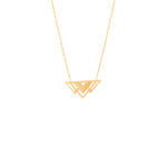 925 Sterling Silver Geometric Triangle Necklace