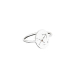 925 Sterling Silver Gold Star Signet Dainty Ring