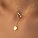 925 Sterling Silver Heart Y Necklace