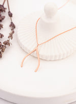 925 Sterling Silver Wishbone Ring Holder Necklace
