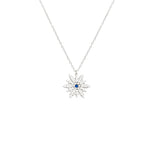 925 Sterling Silver Snowflake Necklace With Birthstones