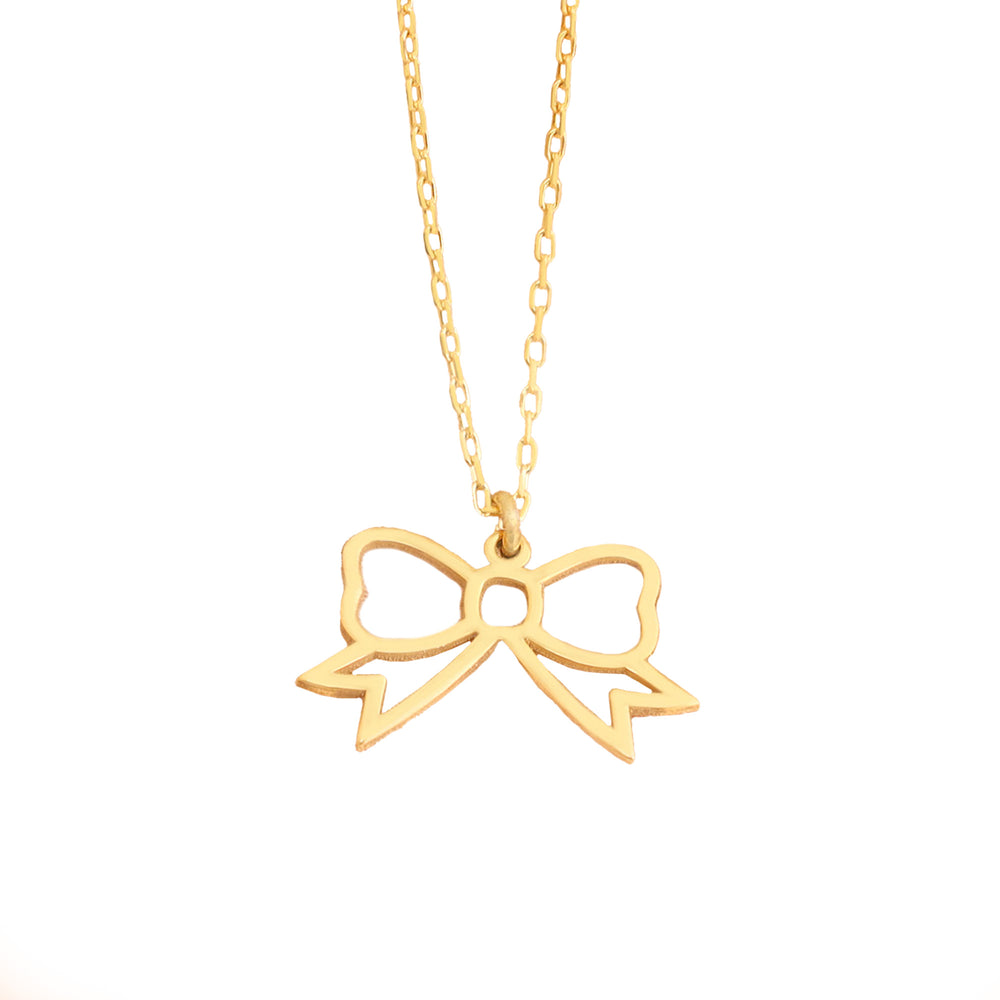 925 Sterling Silver Bowtie Necklace