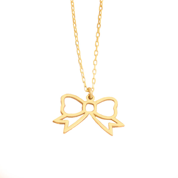 925 Sterling Silver Bowtie Necklace