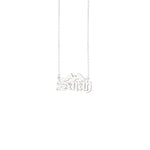 925 Sterling Silver Personalized Bat Name Necklace