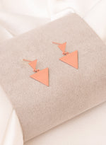 925 Sterling Silver Geometric Dangle Stud Earrings