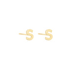 925 Sterling Silver Initials Studs Earrings