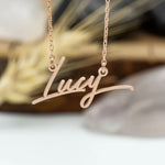 925 Sterling Silver Handwriting Custom Name Necklace