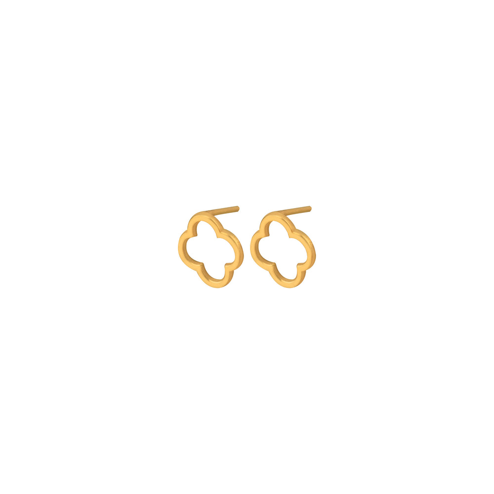 925 Sterling Silver Open Clover Studs