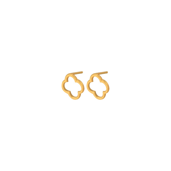 925 Sterling Silver Open Clover Studs