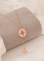 925 Sterling Silver Dangle Clover Necklace