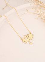925 Sterling Silver Dragon Dragonfly Necklace