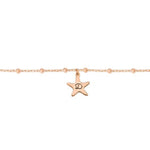 925 Sterling Silver Personalized Star Fish Anklet