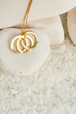 925 Sterling Silver Russian Rings Necklace