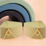 925 Sterling Silver Double Triangle Dangle Earrings