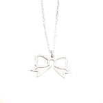 925 Sterling Silver Bowtie Necklace