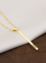 925 Sterling Silver Kişileştirilebilir Bar Necklace