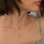 925 Sterling Silver Enamel Bird Pendant