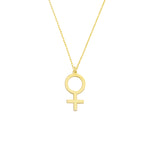 925 Sterling Silver Female Symbol Necklace