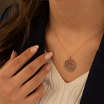 925 Sterling Silver Evil Eye Duası Round Circle