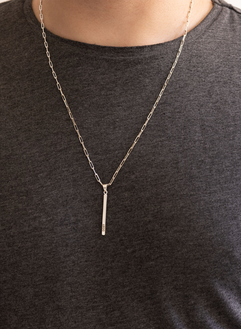 925 Sterling Silver Kişileştirilebilir Bar Necklace