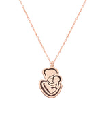 925 Sterling Silver Mother And Child Necklace