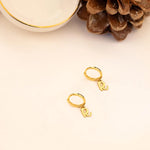 925 Sterling Silver Dangle Drop Initial Earrings