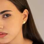 925 Sterling Silver Four Leaf Clover Studs