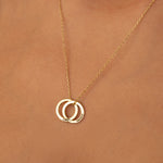 925 Sterling Silver Russian Rings Necklace