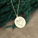 925 Sterling Silver Woman And Dog Necklace