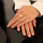 925 Sterling Silver Round Circle Signet Ring