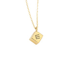 925 Sterling Silver Cube Dice Necklace