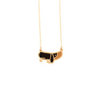 925 Sterling Silver Enamel Dachshund Dog Necklace