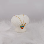 925 Sterling Silver Enamel Bird Pendant