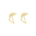 925 Sterling Silver Triangle Ear Jacket Earrings