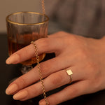 925 Sterling Silver Ortada Square Ring