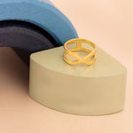 925 Sterling Silver Double X Ring