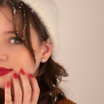 925 Sterling Silver Reindeer Stud Earrings