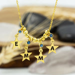 925 Sterling Silver Handmade Initial Name Necklace (Plated Halley)