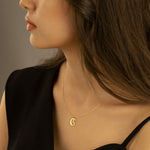 925 Sterling Silver Double Initial Necklace (Zi̇nci̇ri̇ Cs40005)