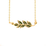 925 Sterling Silver Enamel Branch Necklace
