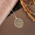 925 Sterling Silver Evil Eye Duası Round Circle