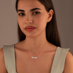 925 Sterling Silver Old English Name Necklace