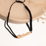 925 Sterling Silver Adjustable Name Rope Bracelet
