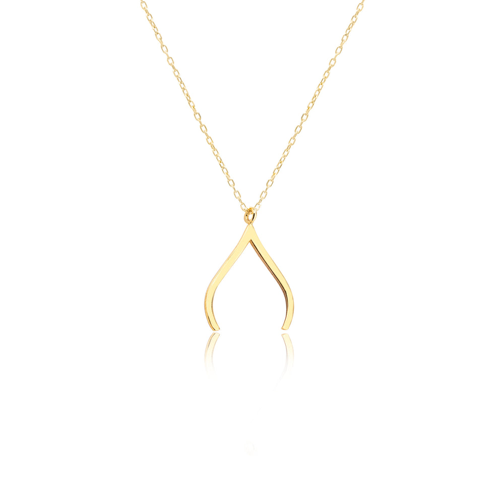 925 Sterling Silver Wishbone Ring Holder Necklace
