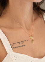 925 Sterling Silver Lotus Unalome New Necklace